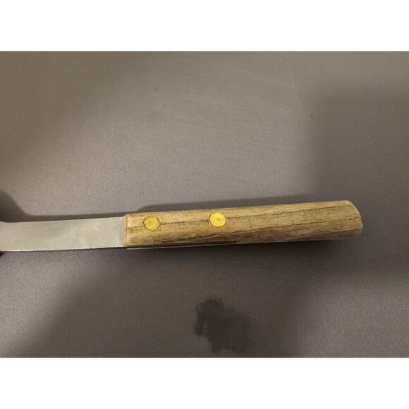 Vintage 9" Stainless Steel Serving Spoon w/Single Slot and Wood Handle - Japan - Picture 7 of 7